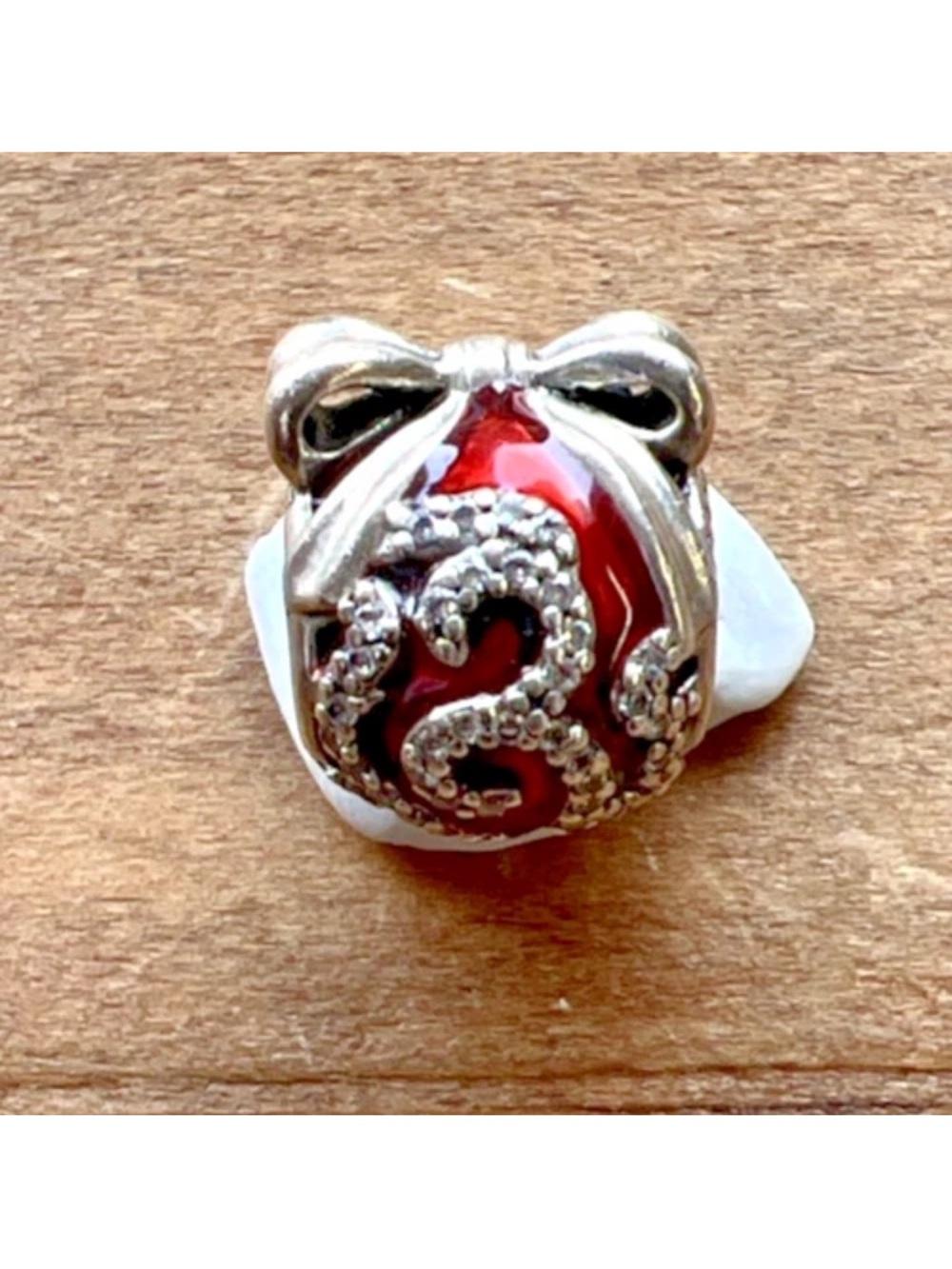 Pandora Red Christmas Ornament 2017 Enamel Sterling Silver ALE .925 Charm